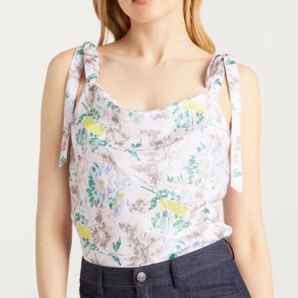 Cinq à Sept 'Marta' Floral Tie-Shoulder Cami Top, Pastel Multi - Picture 1 of 4